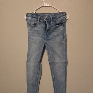 American Eagle Outfitters Women's Light Blue Skinny Jeans